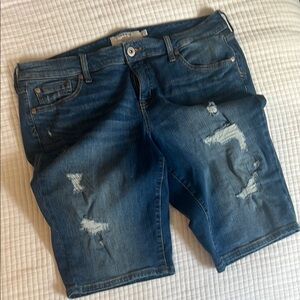 Torrid Blue Boyfriend Distressed Casual shorts